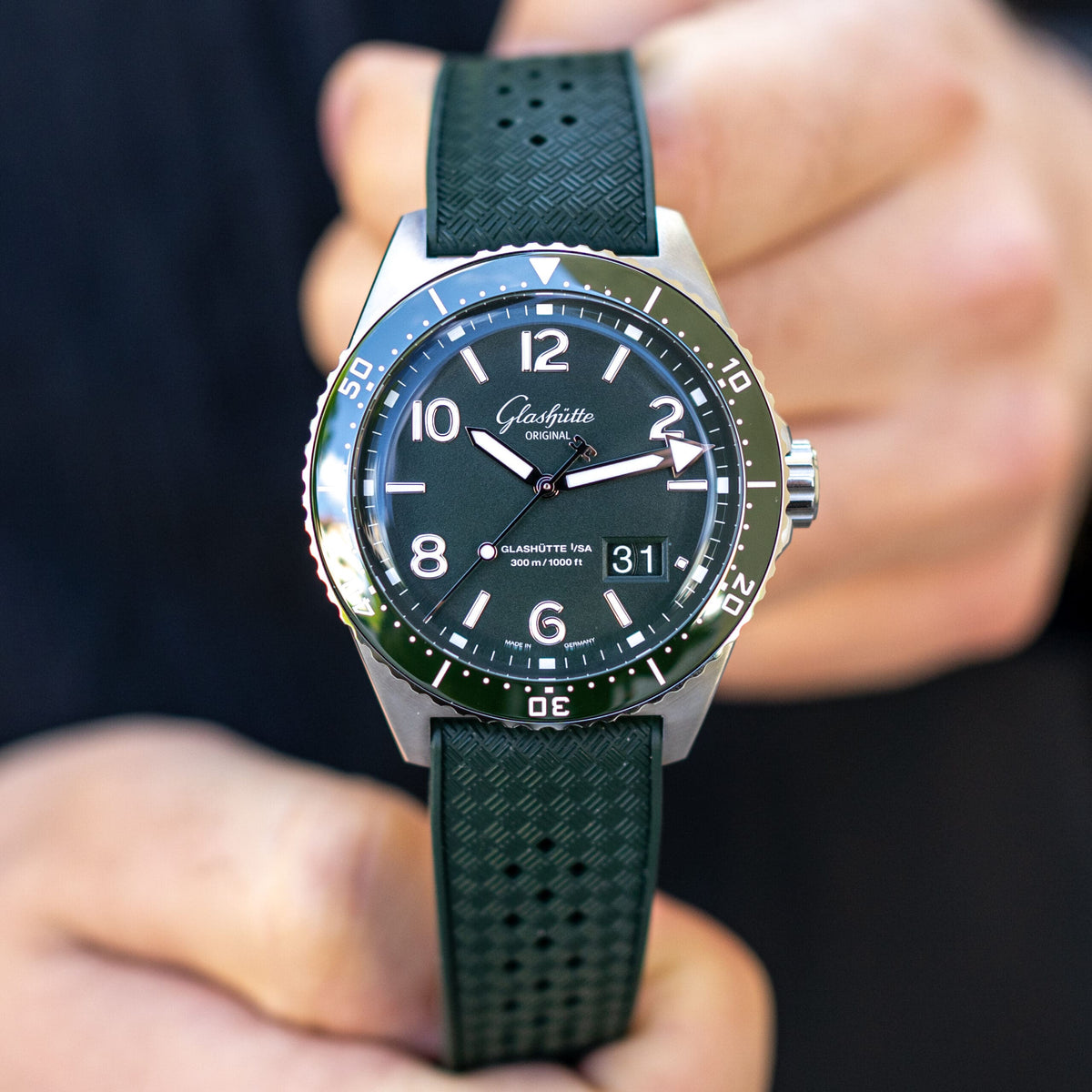Hands-on: Glashütte Original SeaQ Panorama Date i grönt
