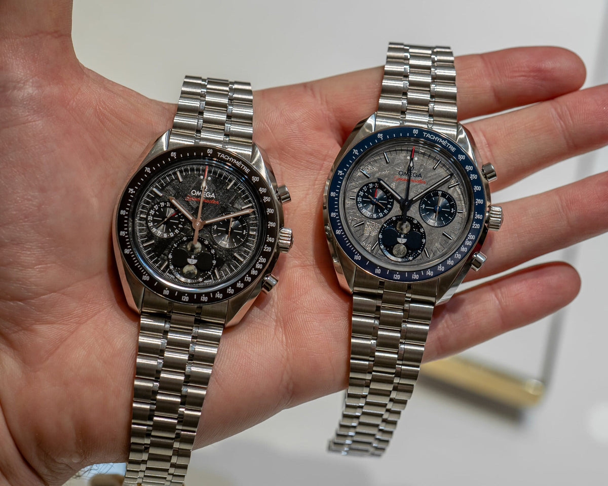 New Omega Speedmaster Moonphase Meteorite 