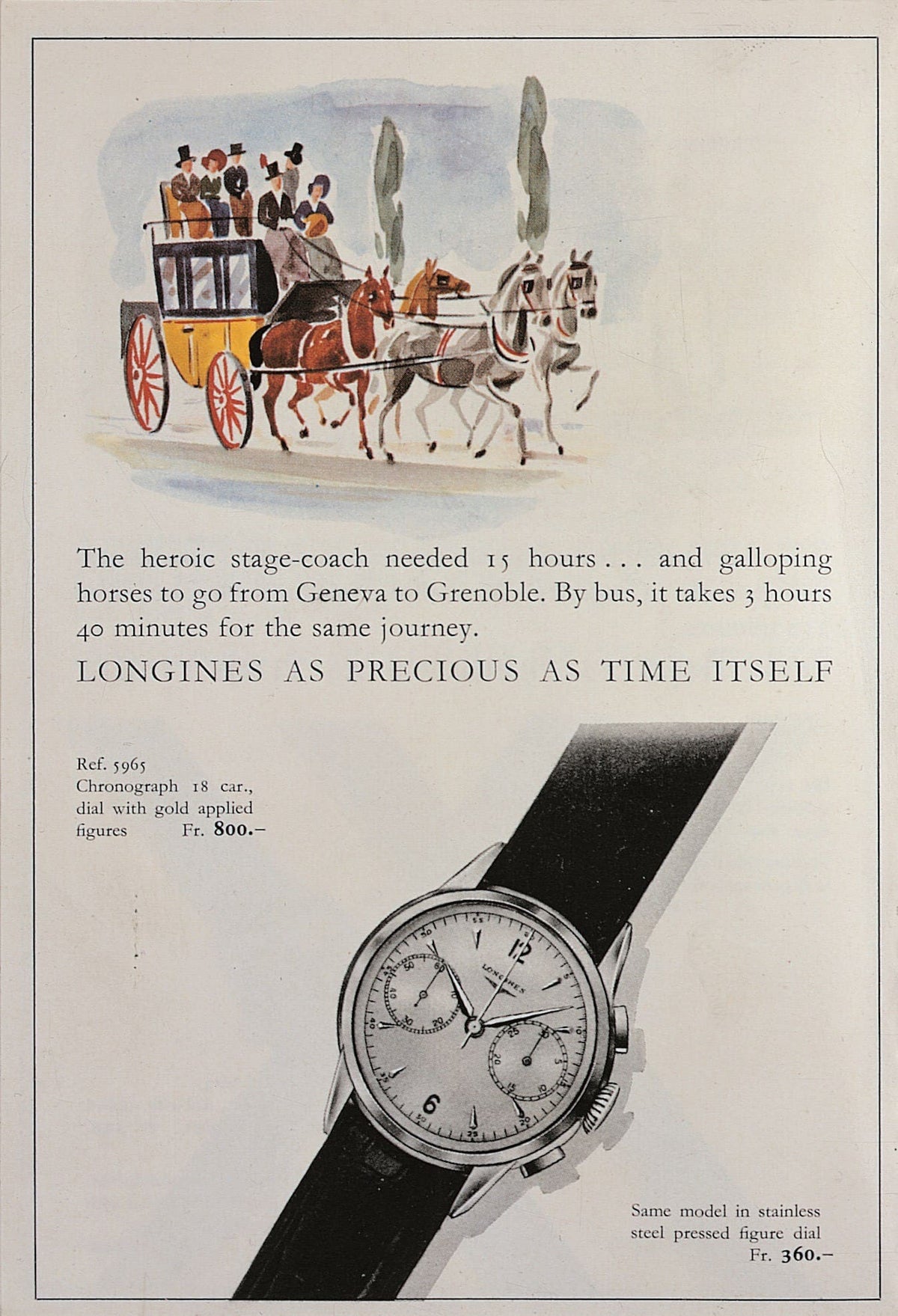 Vintage ad, Longines