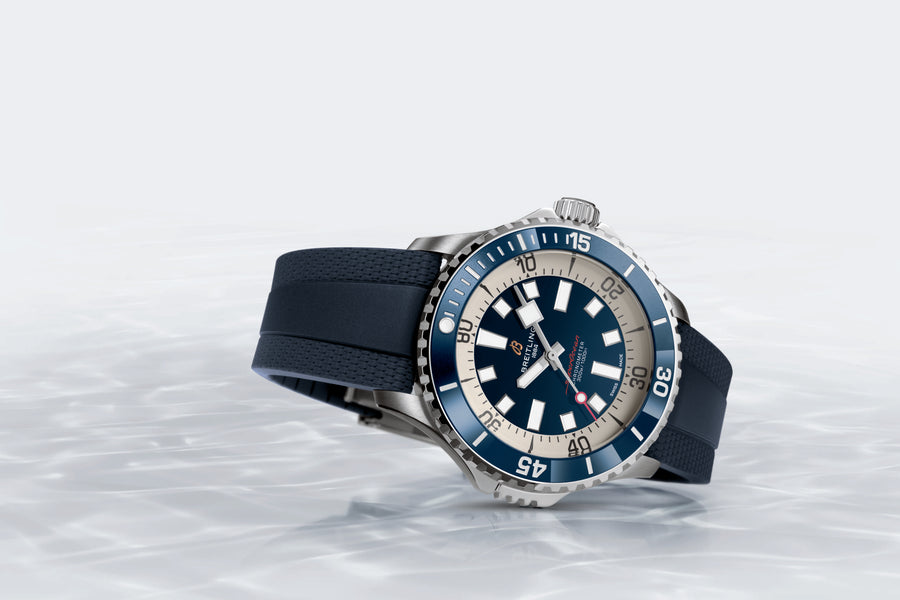 Breitling Superocean Automatic 46_blue dial and blue rubber strap_Ref. A17378E71C1S1_CMYK