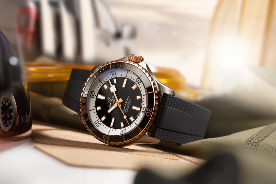 Breitling Superocean Automatic 42_bicolor_black dial and black rubber strap_Ref. U17375211B1S1_RGB