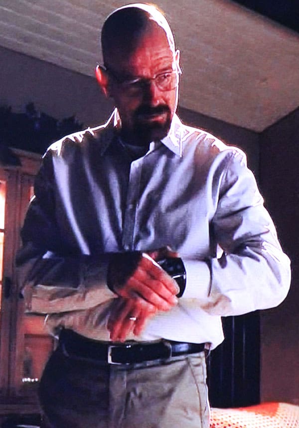 Walter White i serien Breaking Bad med sin Tag Heuer Monaco