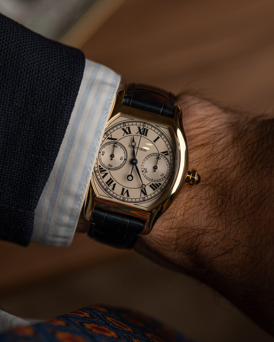Cartier Privé Tortue Monopoussoir Chronograph.