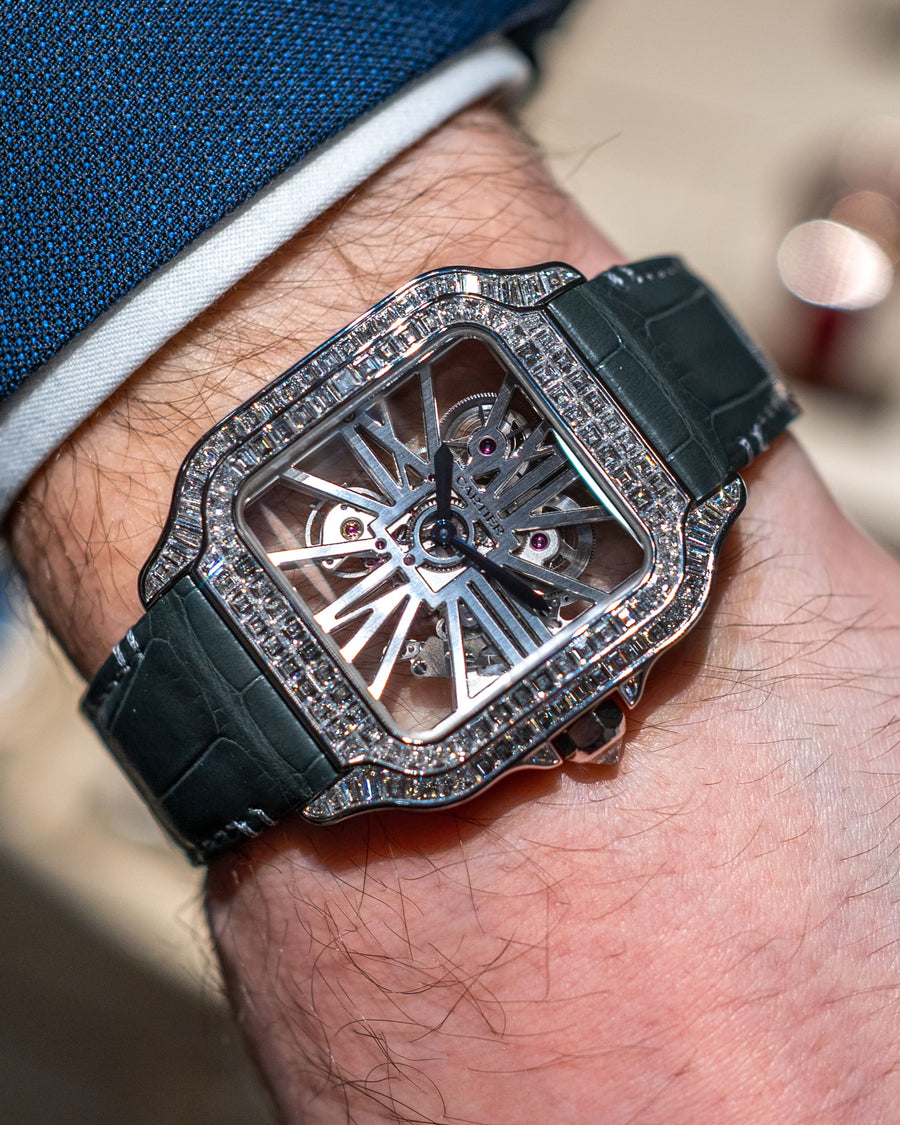 Cartier Santos Skeleton Baguette LM.