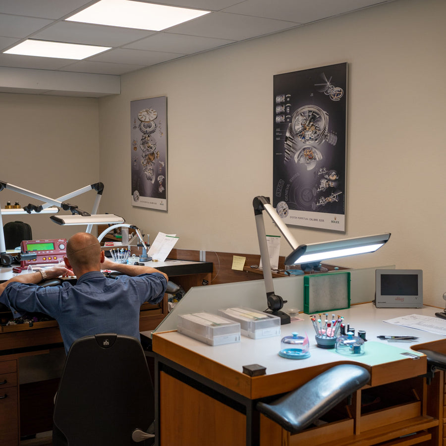 Engströms Urmakeri, watchmaking in their own workshop.