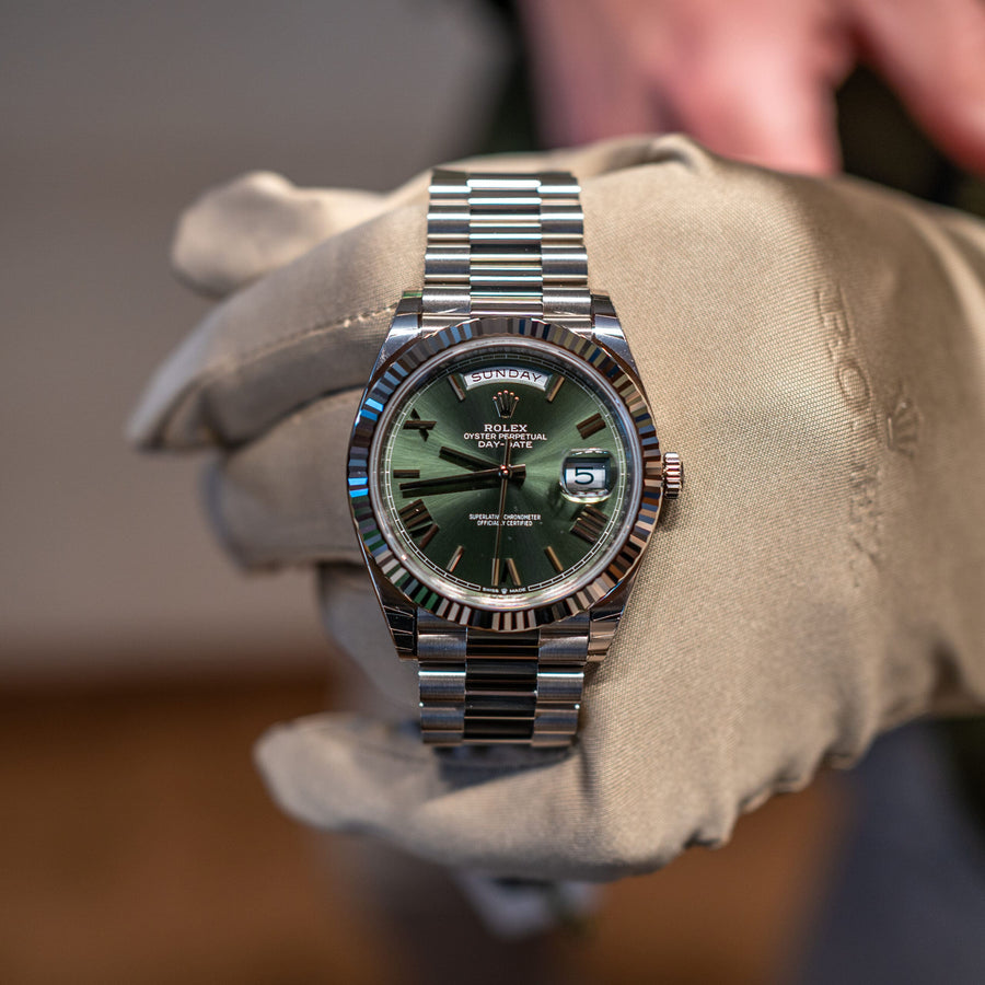 Rolex Day-Date 40 228239 White Gold Olive