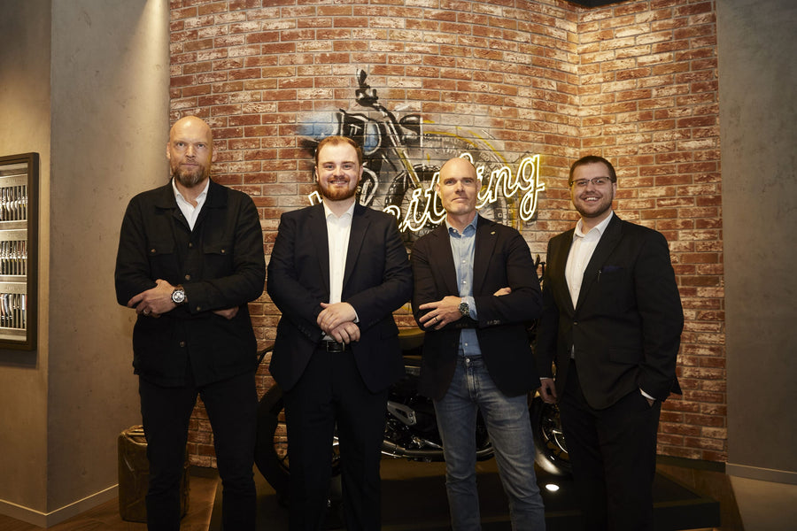 Fredrik Taube, Breitling Scandinavia, Oliver Pennells, Watches of Switzerland, Andreas Thoren, Breitling Scandinavia, and Ashley Herrington from Watches of Switzerland
