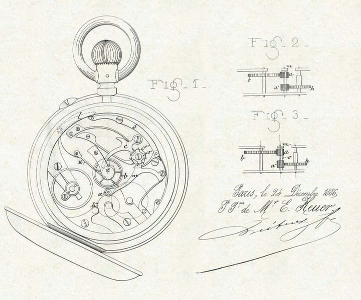 Heuer patent från 1886