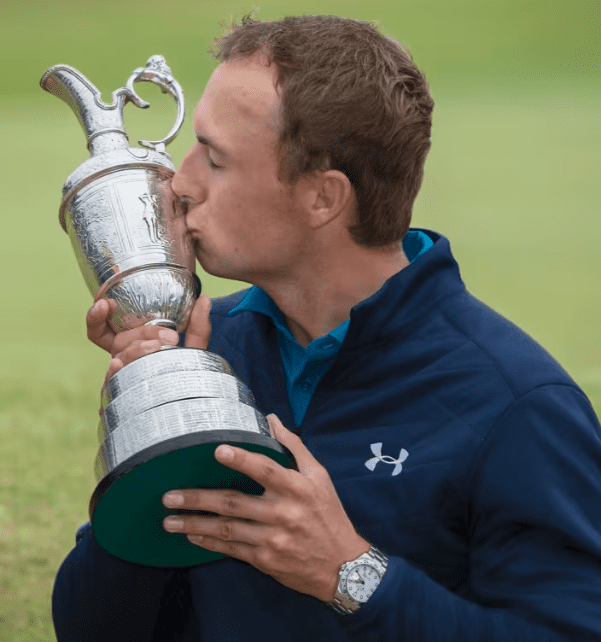 Jordan Spieth with his Rolex Explorer II