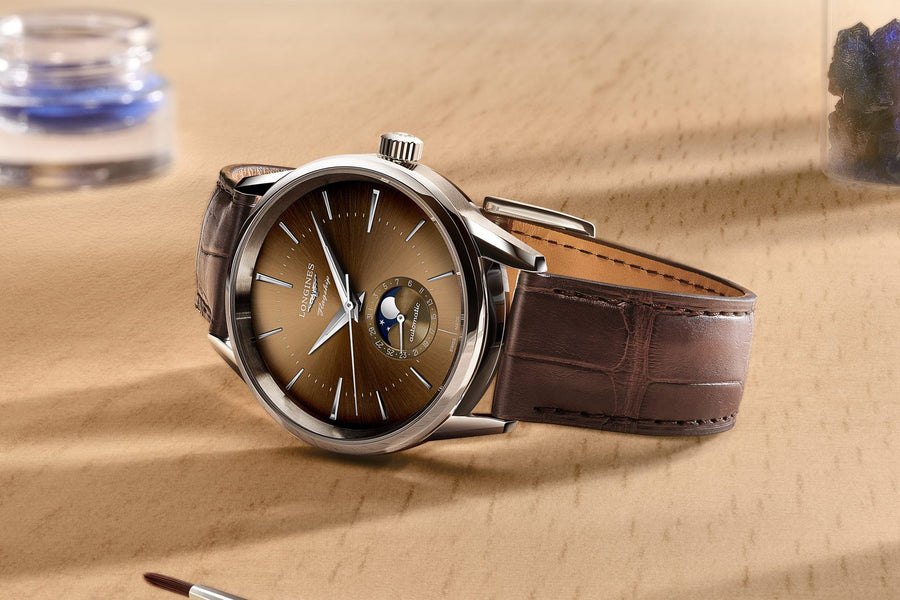 Longines Flagship Heritage Moonphase Havana Beige