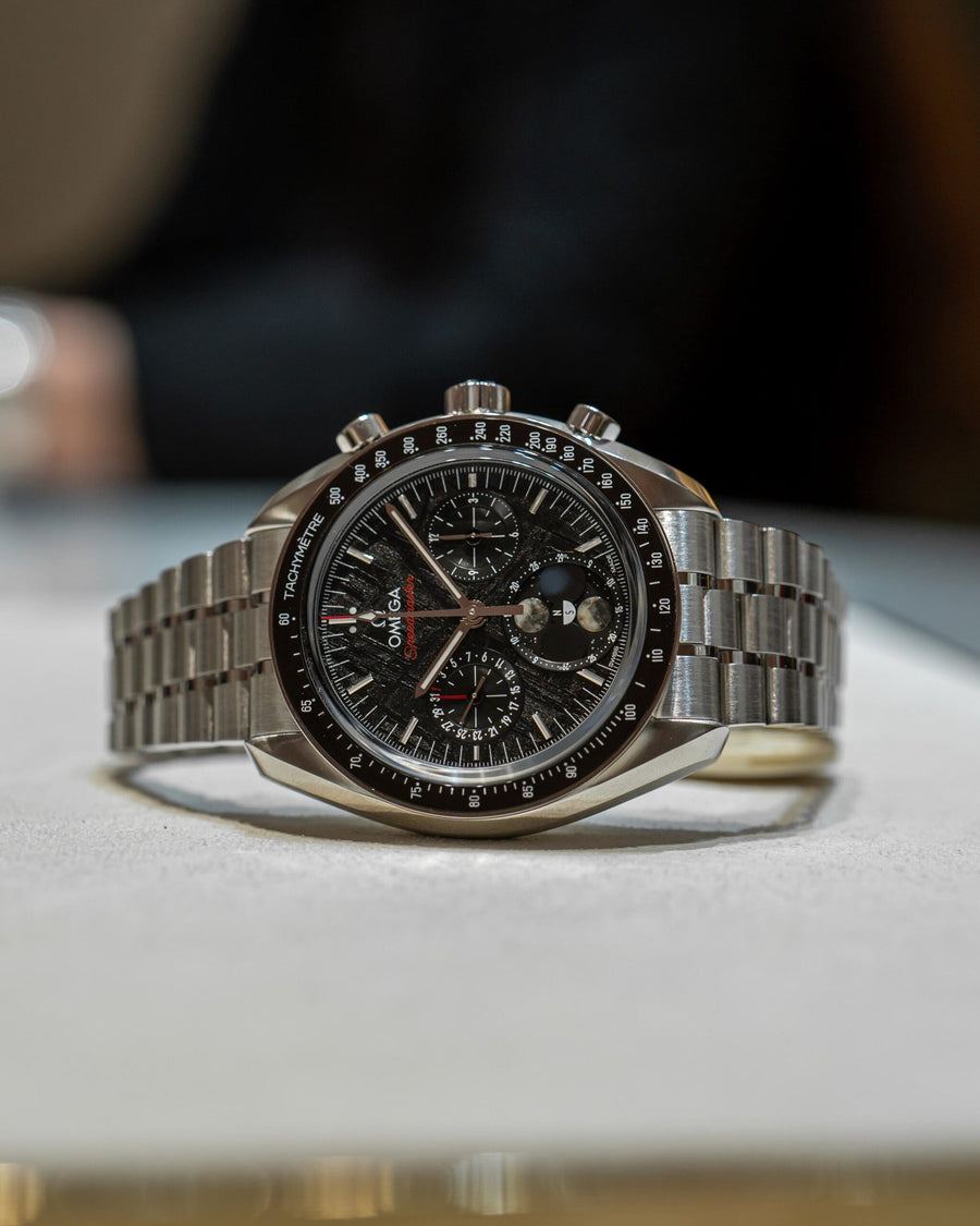 New Omega Speedmaster Moonphase Meteorite 