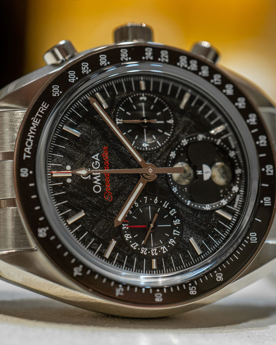 New Omega Speedmaster Moonphase Meteorite 