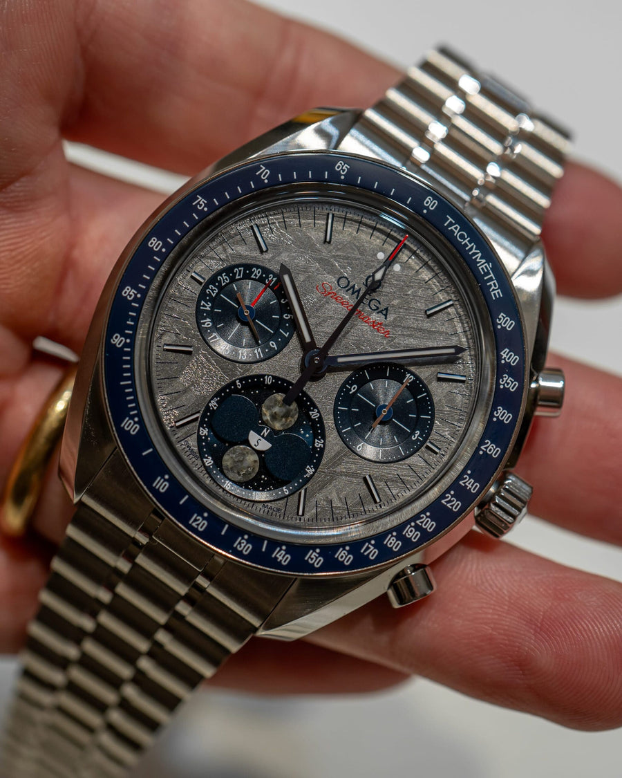 New Omega Speedmaster Moonphase Meteorite 