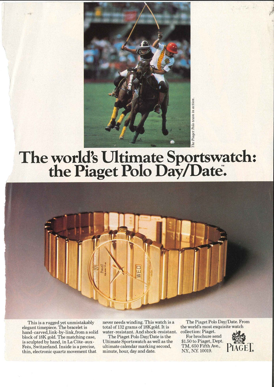 Piaget relaunches their legendary model Polo in gold 