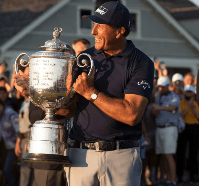 Phil Mickelson with his Rolex.