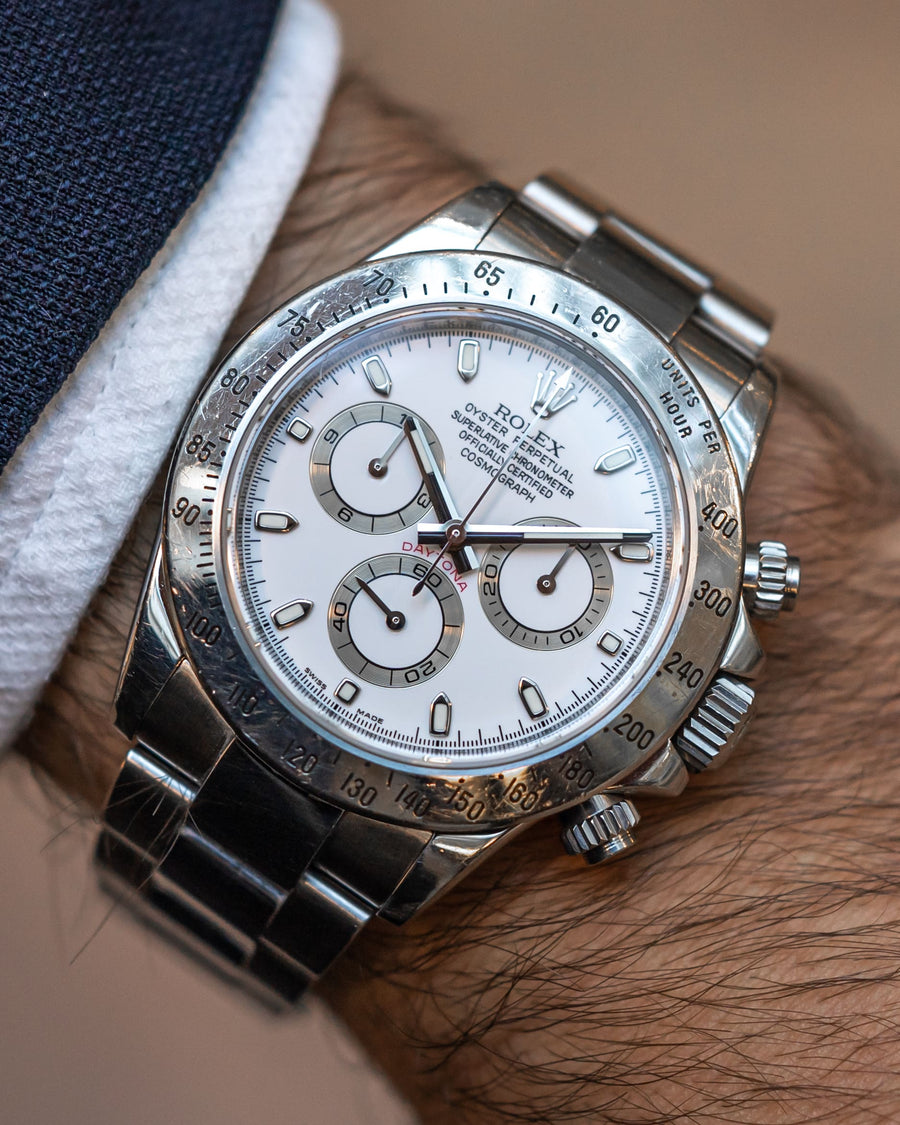 Rolex Daytona 116520 with steel bezel