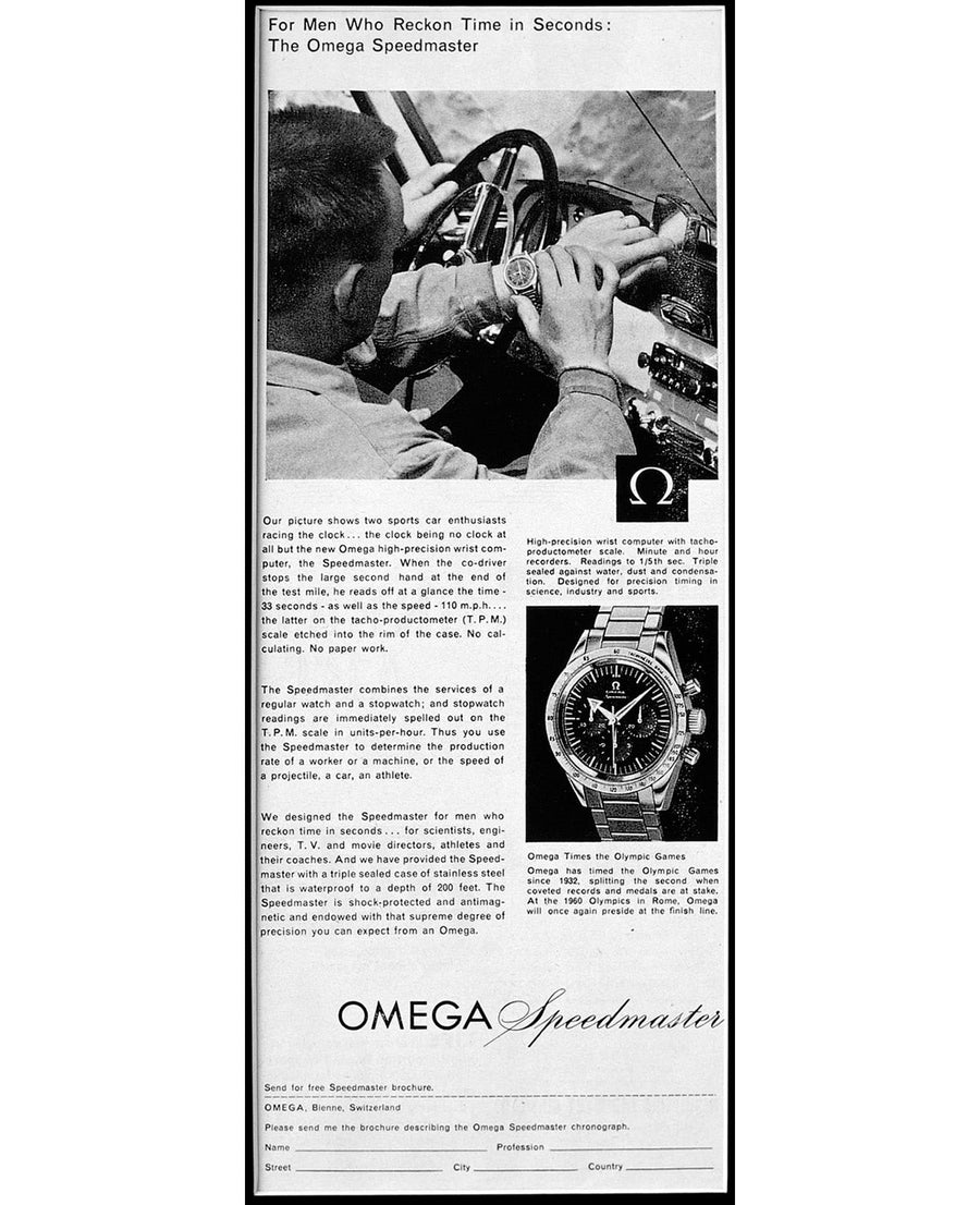 Speedmaster CK2915-1, Annons från 1958