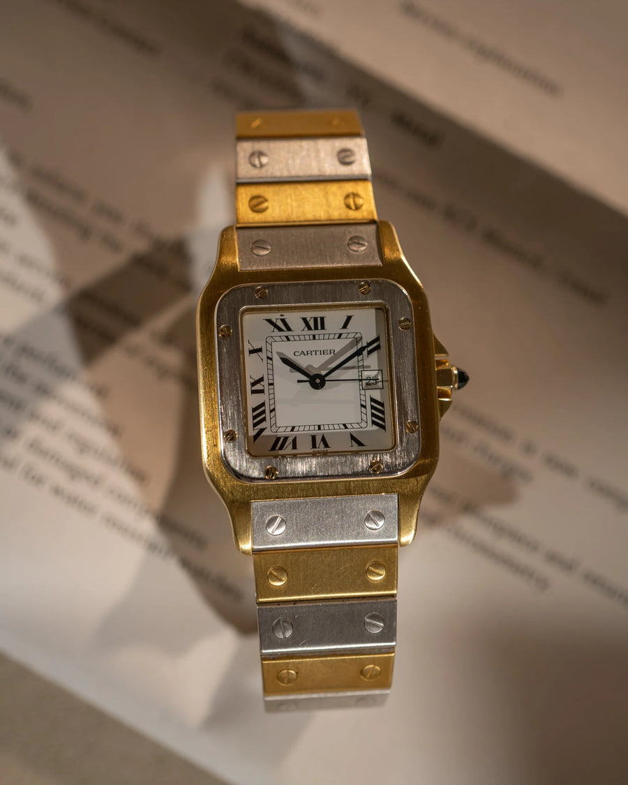 Santos Carrée ”Deux Ors” – Solid 18k Yellow & White Gold