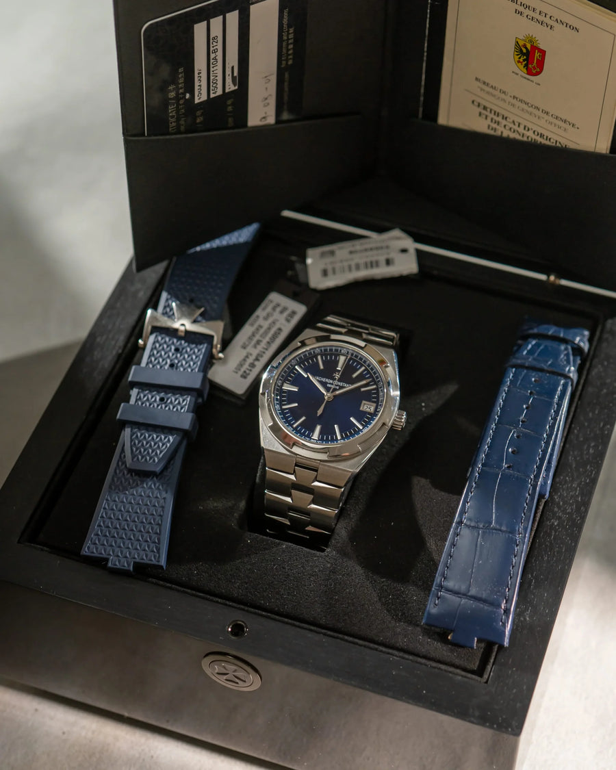 vacheron constantin overseas 4500v blå tavla