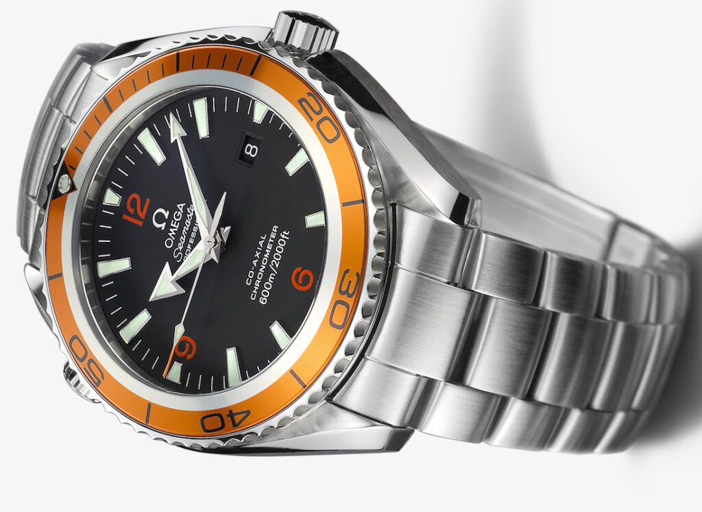 Omega Seamaster Planet Ocean Reference 2208.50.00 Steel on steel with orange bezel