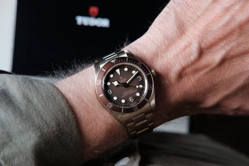 Tudor BB58 bronze wrist shot