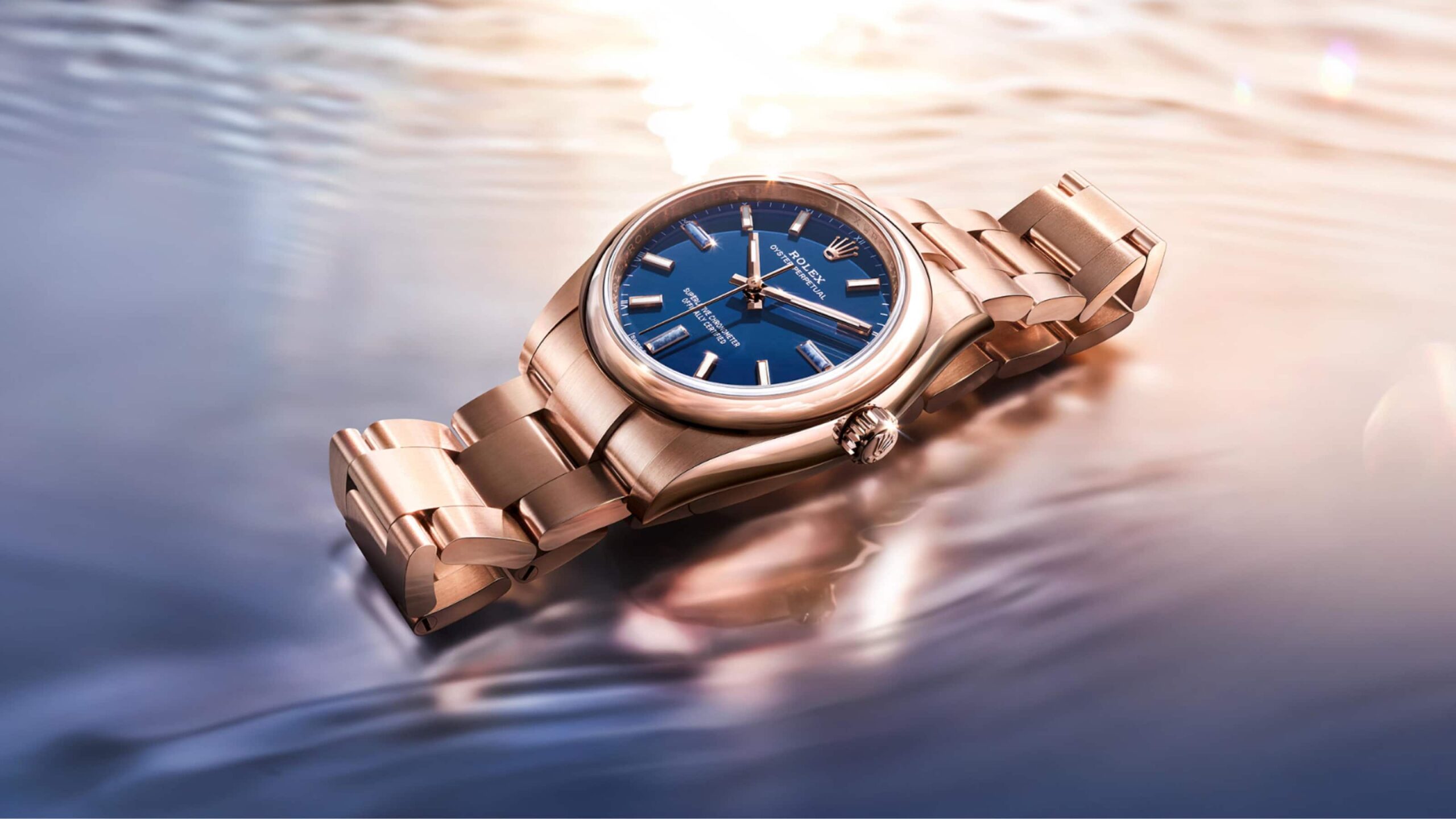 Rolex Oyster Perpetual 34 celebrates the inventiveness of the brand and its dial-making artistry. Foto: Rolex.