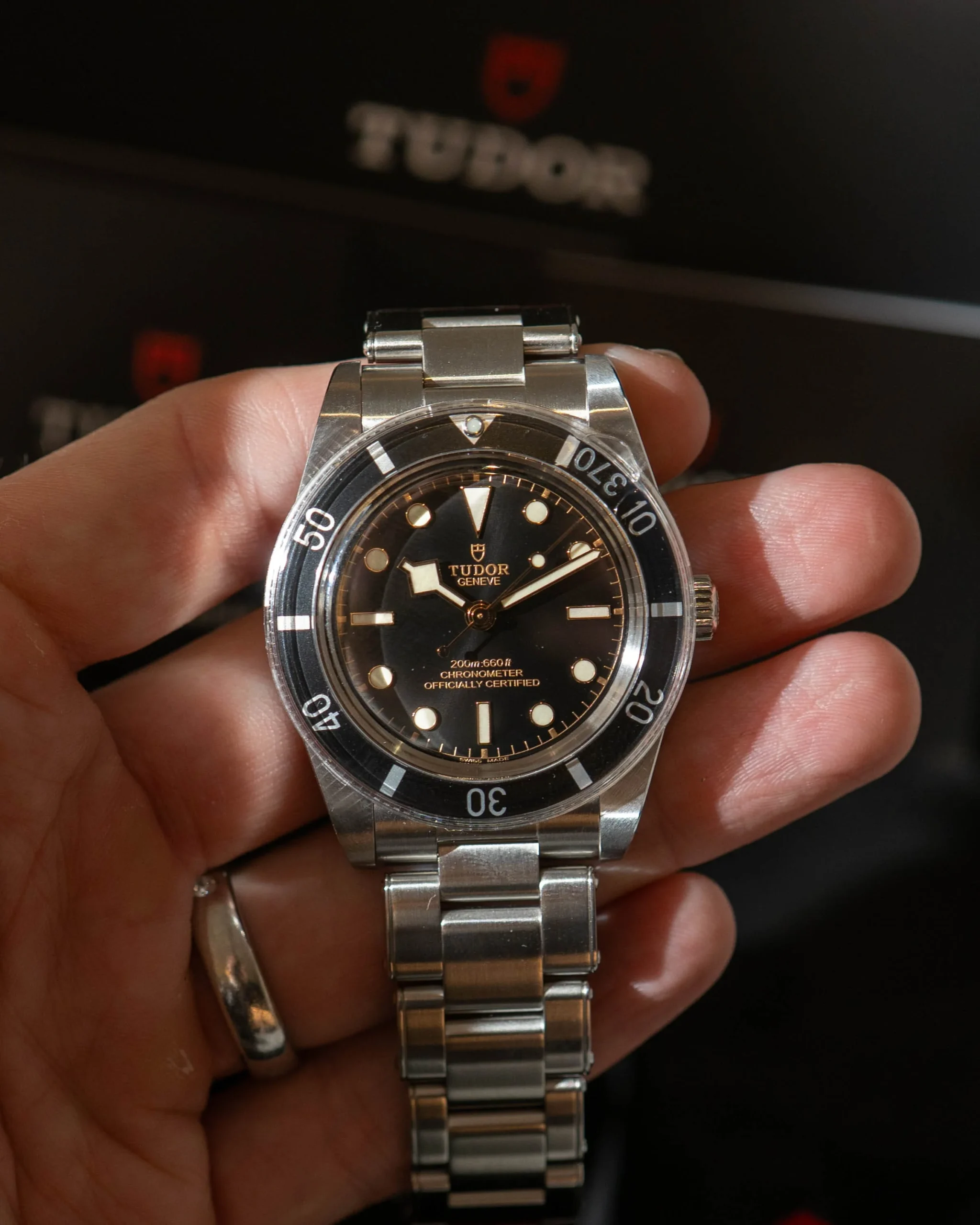 tudor black bay 54 svart tavla 37mm