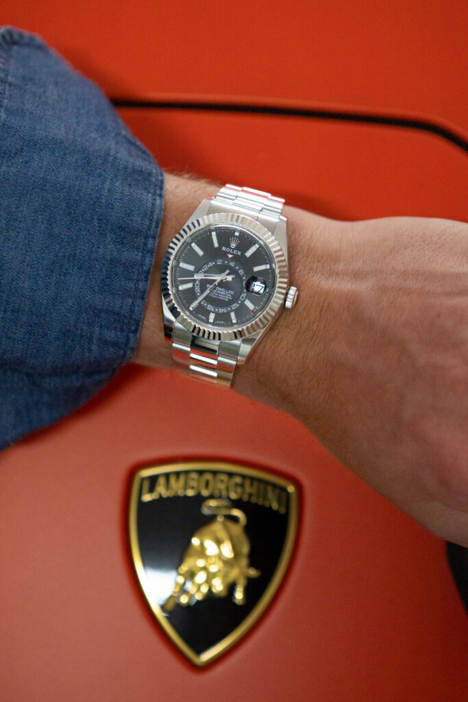 Rolex Sky-Dweller Black Dial wrist shot